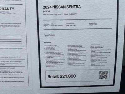 2024 Nissan Sentra SV