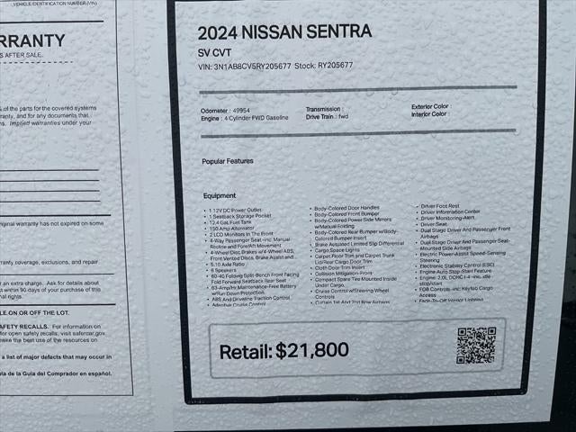 2024 Nissan Sentra SV