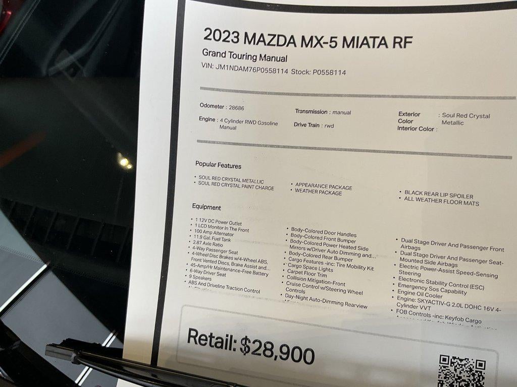2023 Mazda Mazda Mx-5 Miata Rf Grand Touring Manual