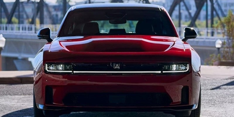 Red 2025 Dodge Charger parked