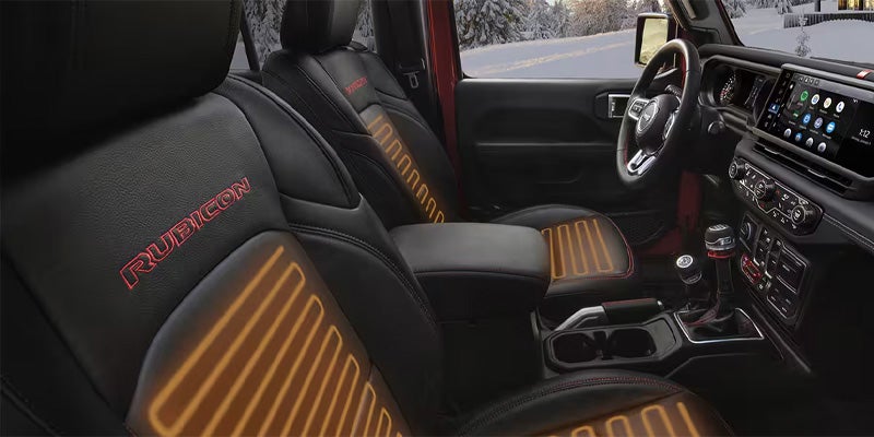 The interior design of a jeep wrangler.