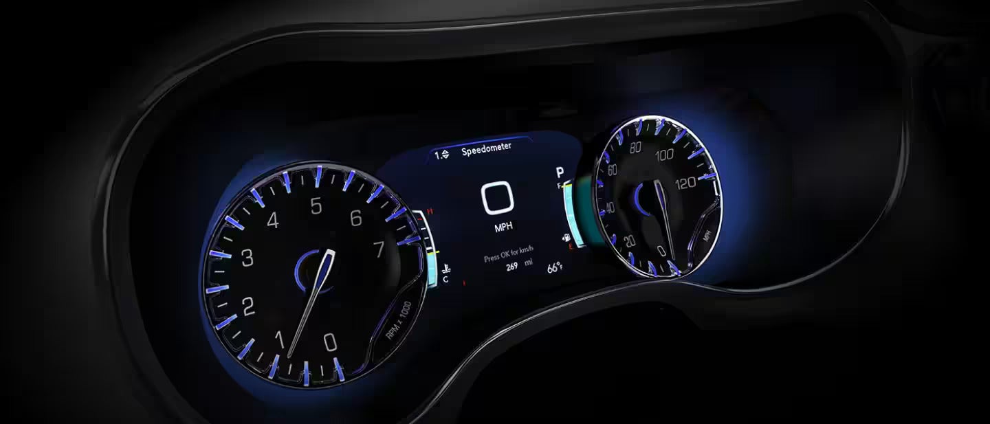 digital cluster display in a chrysler voyager