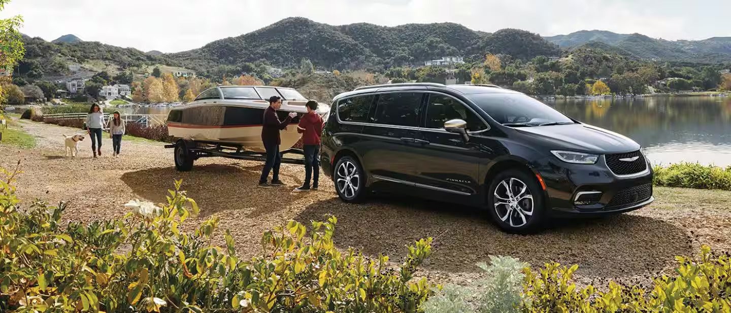 2026 Chrysler Pacifica pulling a Boat