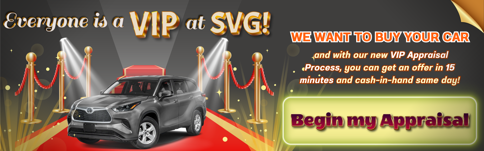 WE WANT TO BUY YOUR CAR